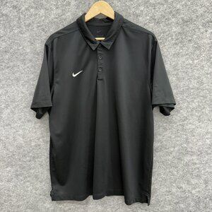 NIKE Dri-Fit Polo Men's Golf Polo Shirt, Performance Activewear, Black, XXL, NEW